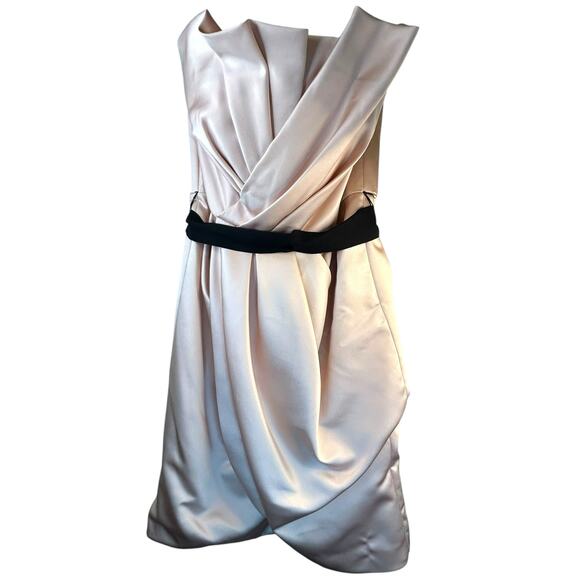 WHITE by Vera Wang Pink Strapless Cocktail Dress - Size 10 - Picture 2 of 16